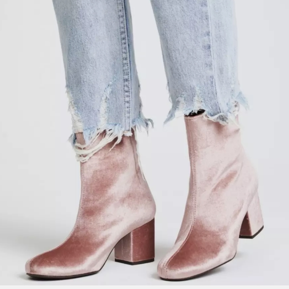 Free People Cecile Velvet Ankle Booties 6 & 8 - Picture 12 of 16